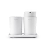 Brabantia white bathroom accessory set of 3 - British product