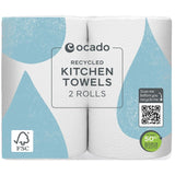 Ocado Kitchen Towels 100% Recycled Paper 2 Rolls
