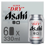 Asahi Super Dry Beer Lager Cans 6 x 330ml