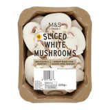 M&S sliced white mushrooms 225g, imported from the UK
