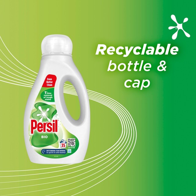 Persil Bio liquid laundry detergent 945ml, imported from the UK