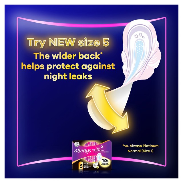 Always Platinum Day & Night Size 3 Sanitary Towels with wings - British product