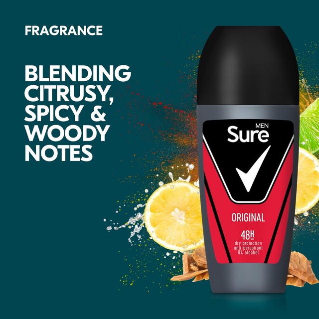 Sure Men Original Antiperspirant Roll On Deodorant 50ml (British brand)
