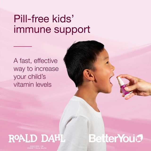 BetterYou Kids Vitamin D+K2 Oral Spray Bubblegum Blueberry 15ml - British product