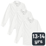 M&S Girls Slim Fit Easy Iron School Blouses White 13-14 Years