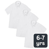M&S Girls Easy Iron School Blouse White 6-7 Years