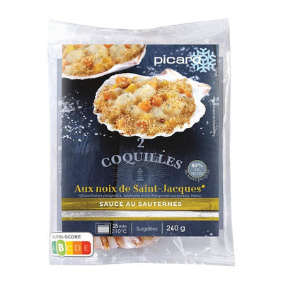 Picard Scallops with Sauterne Sauce Frozen Shells 2 per pack