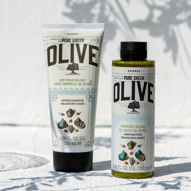 Korres olive and sea salt shower gel 250ml, UK version