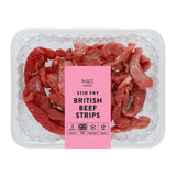 M&S Beef Stir Fry Strips Seasoned Beef Strips 250g