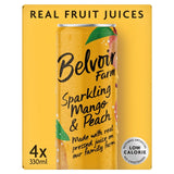 Belvoir Farm Sparkling Mango & Peach Drink 4 x 330ml