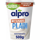 Alpro Plain No Sugars Dairy Free Soya Yoghurt Alternative 500g