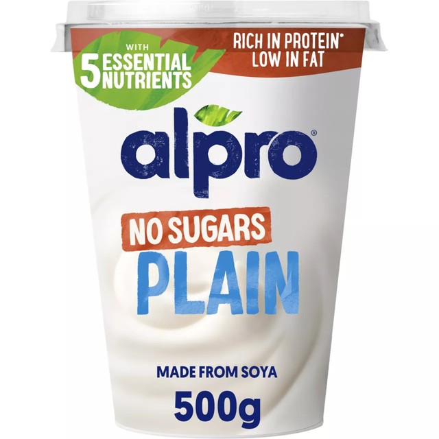 Alpro plain no sugars soya yoghurt alternative 500g - British product