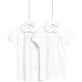 M&S Girls Regular School Polo Shirt White 13-14 Years