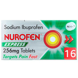 Nurofen Express Sodium Ibuprofen 256mg Pain Relief Tablets 16 Pack
