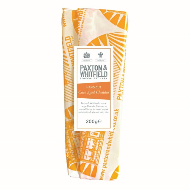 Paxton & Whitfield Cave Aged Cheddar cheese 200g, imported from the UK