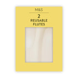 M&S Reusable Champagne Flutes Set of 2