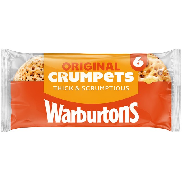 Warburtons original crumpets 6 per pack (British brand)