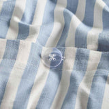 M&S cotton gingham bedding set in blue for single bed, imported from the UK