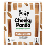 The Cheeky Panda Natural Colour Sustainable Bamboo Toilet Tissue 9 Pack