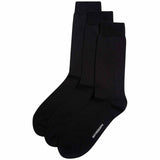 M&S Men's Egyptian Cotton Rich Socks Black Luxury Socks 9-12