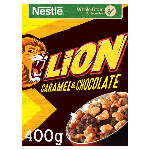Nestle Lion caramel and chocolate cereal 400g, UK version