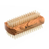 Hydrea London Luxe Olive Wood Nail Brush with Firm Bristle, Large Size