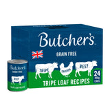 Butcher's tripe loaf dog food variety pack 24 x 400g - British product