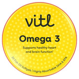 VITL Omega 3 Softgels Fish Oil Supplement 30 Softgels