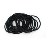 Basicare Thin Snag Free Hair Bands Black 20 Pack