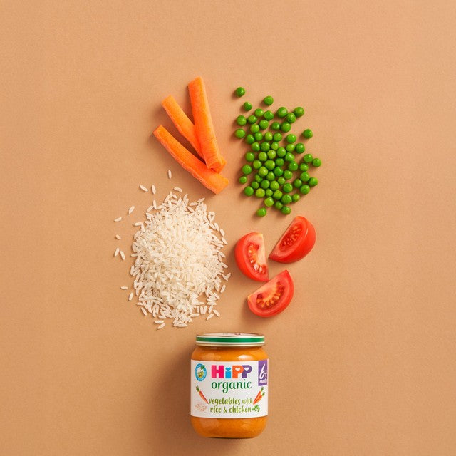 HiPP Organic vegetables rice chicken baby food 125g, UK version