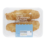 M&S Battered Haddock Fillets 300g, imported from the UK