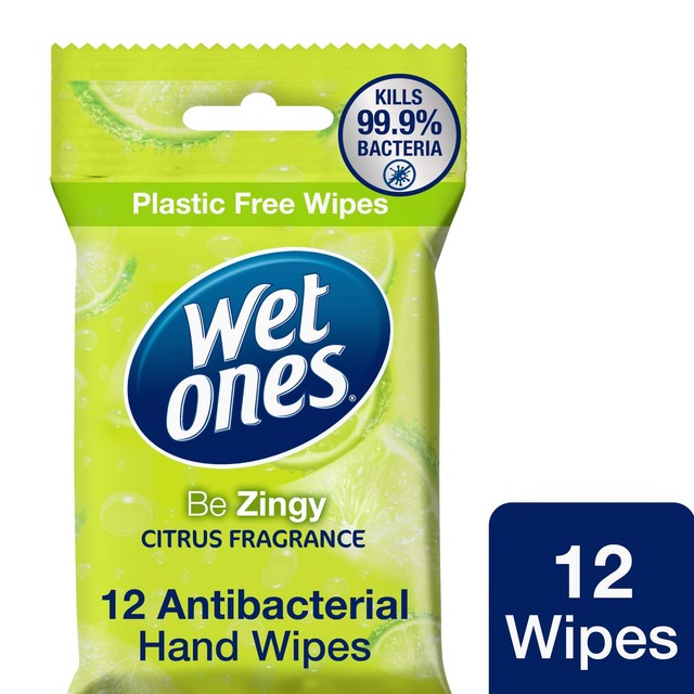 Wet Ones Be Zingy antibacterial wipes (British brand)
