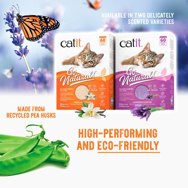 Catit Go Natural Pea Husk Litter Vanilla 5.6kg - British product