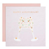 M&S Glasses Anniversary Greeting Card 19.8cm x 19.8cm