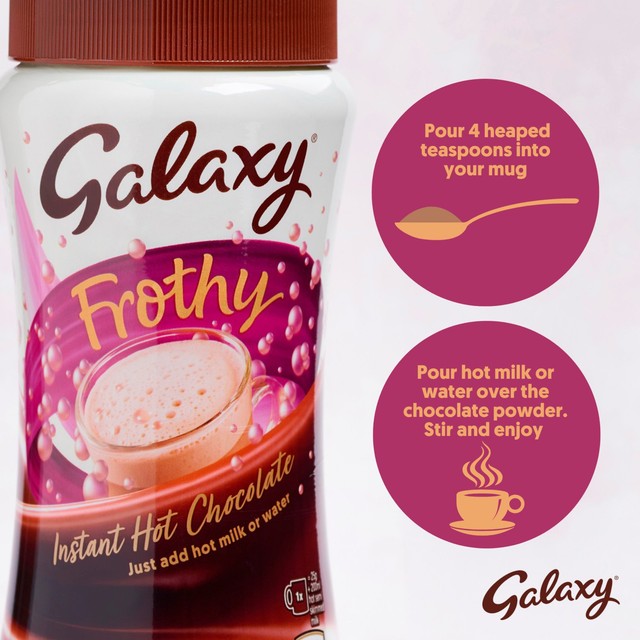 Galaxy ultimate frothy hot chocolate powder 275g, UK version