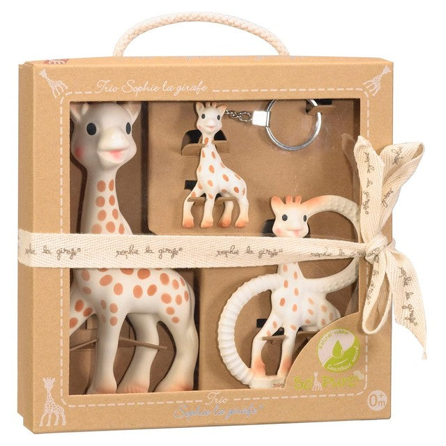 Sophie La Girafe So'Pure Trio teething toy set (British brand)