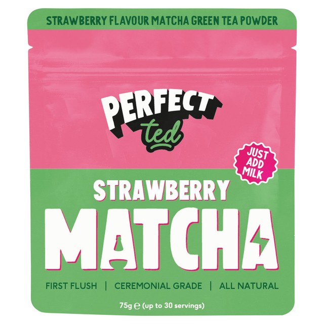 Perfect Ted strawberry matcha powder 75g, imported from the UK