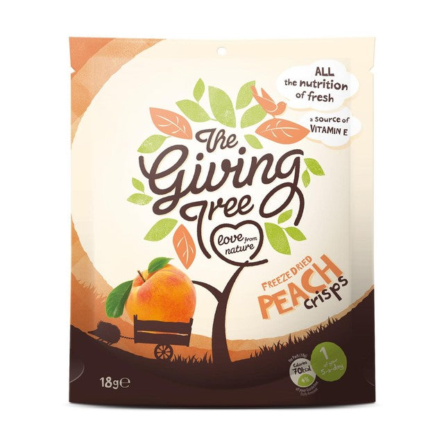 Giving Tree freeze dried peach crisps 18g (British brand)
