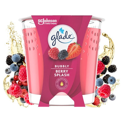 Glade Small Scented Candle Bubbly Berry Splash 112g