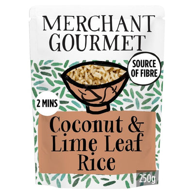 Merchant Gourmet Coconut & Lime Wholegrain & White Microwave Rice 250g