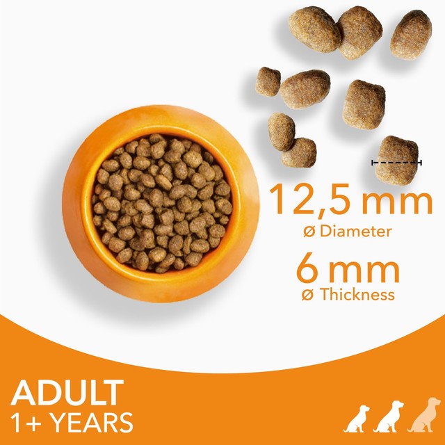 Iams adult dog food small/medium breed with chicken 2kg, UK version