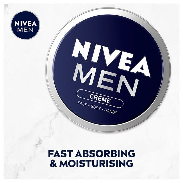 Nivea men's creme moisturiser 150ml, imported from the UK