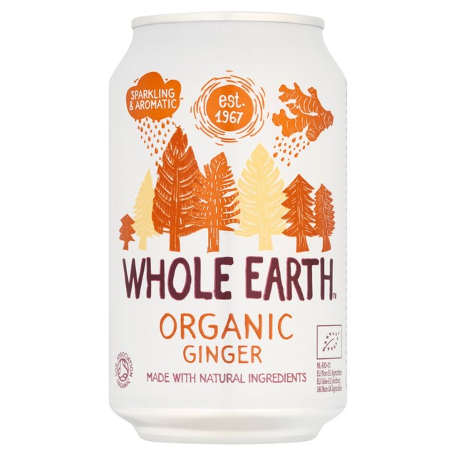 Whole Earth organic sparkling ginger drink 330ml (British brand)