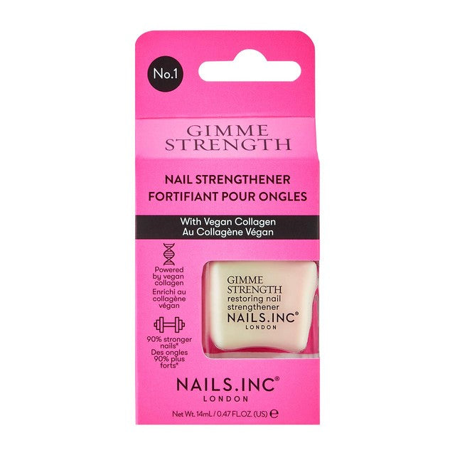 Nails Inc Gimme Strength nail strengthener 14ml, imported from the UK