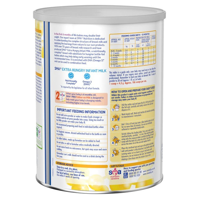 SMA extra hungry infant milk powder 800g (British brand)
