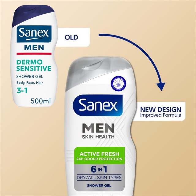 Sanex Men Active Fresh Body Wash 400ml (British brand)