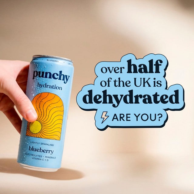 Punchy Blueberry hydration drink 330ml, imported from the UK