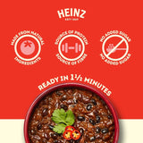 Heinz chilli black beans Mexican-style 250g, UK version