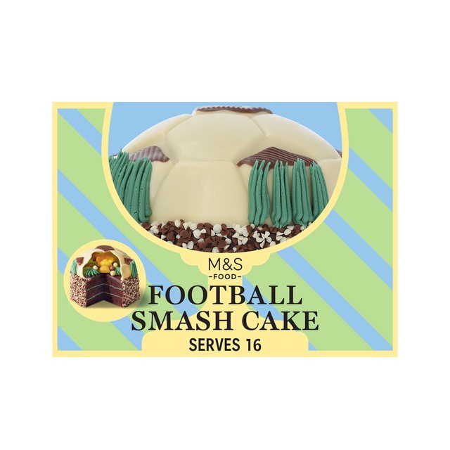 M&S Football Smash Cake 1.1kg, imported from the UK