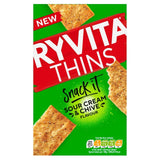 Ryvita Snack It Thins Sour Cream & Chive Flatbread Snacks 125g